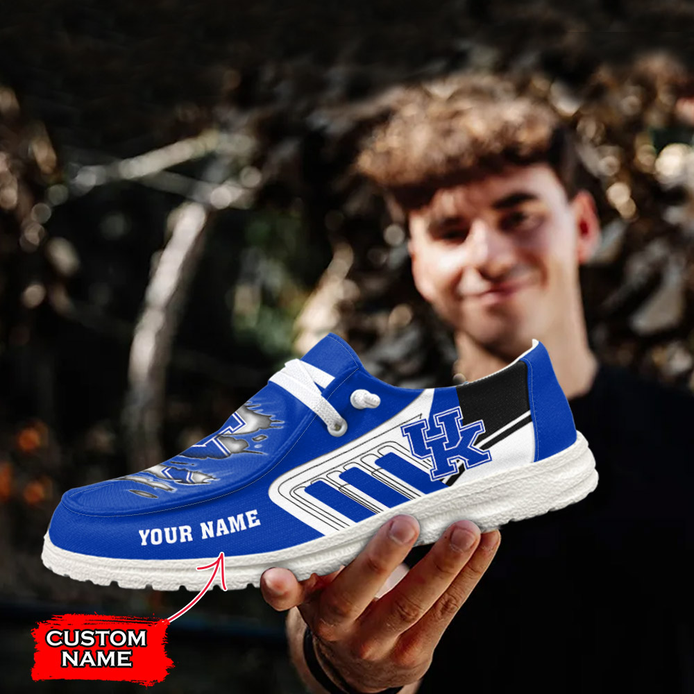 Michigan Wolverines Personalized Hey Dude Sports Shoes - Custom Name Design