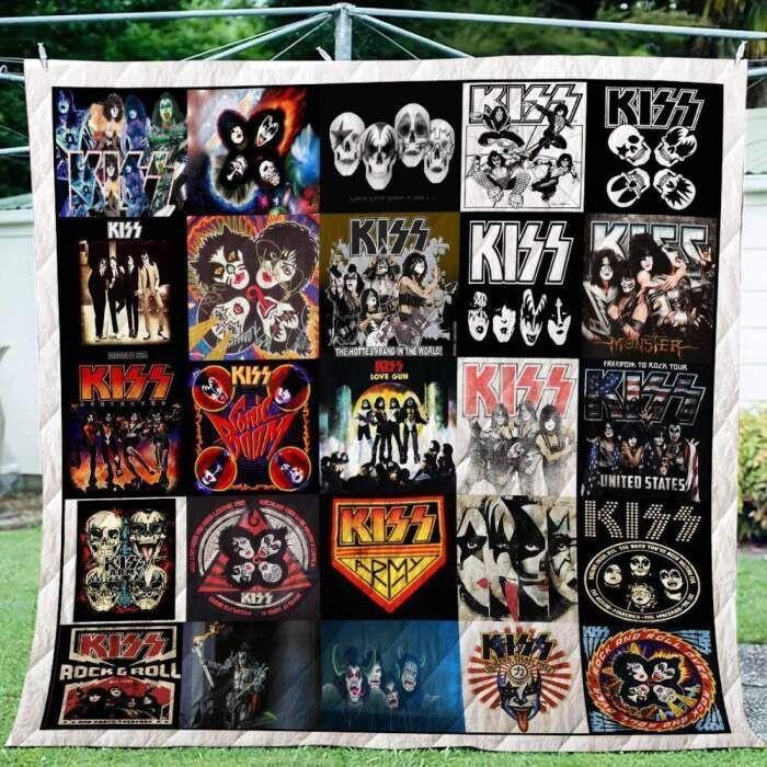 Kiss Rock Band 2 Fan Gift, Kiss Rock Band Quilt Blanket 