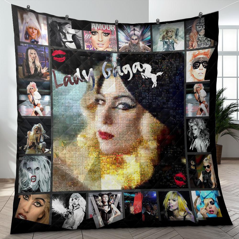 Lady Gaga Singer Fan Gift, Lady Gaga Reputation Quilt Blanket 