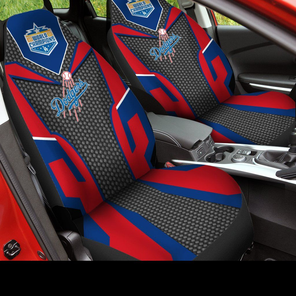 Los Angeles Dodgers Custom Name Car Seat Covers (SET OF 2) - v4