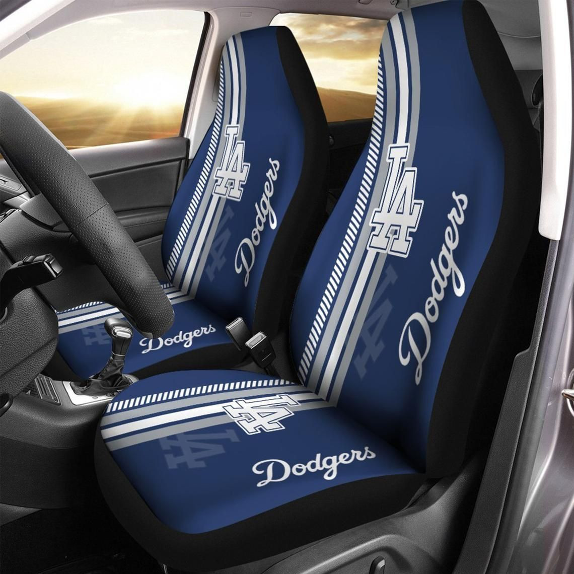 Los Angeles Dodgers Custom Name Car Seat Covers (SET OF 2) - v1