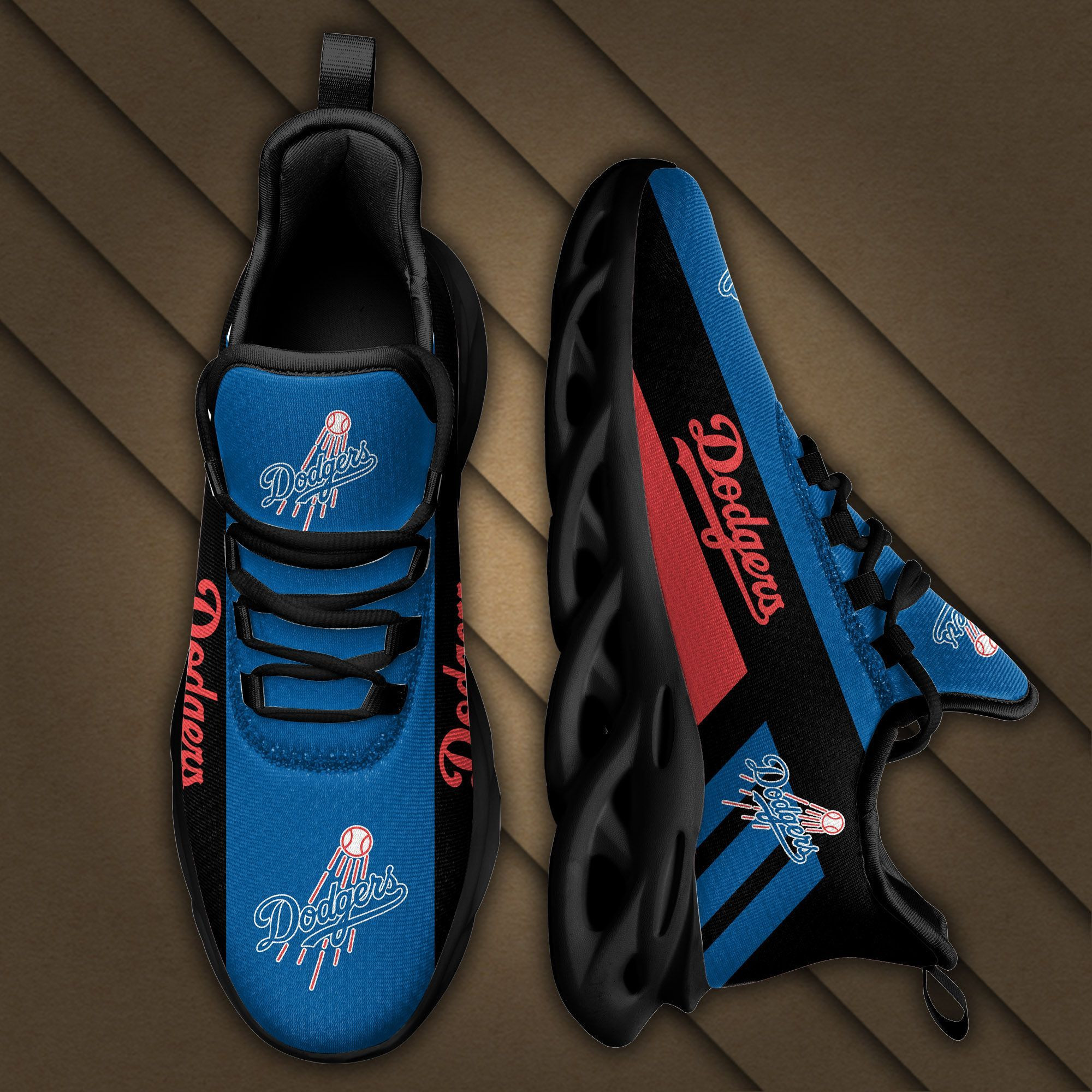 Los Angeles Dodgers  Light Flashes Design Trending Max Soul Clunky Sneaker  Major League Baseball Team
