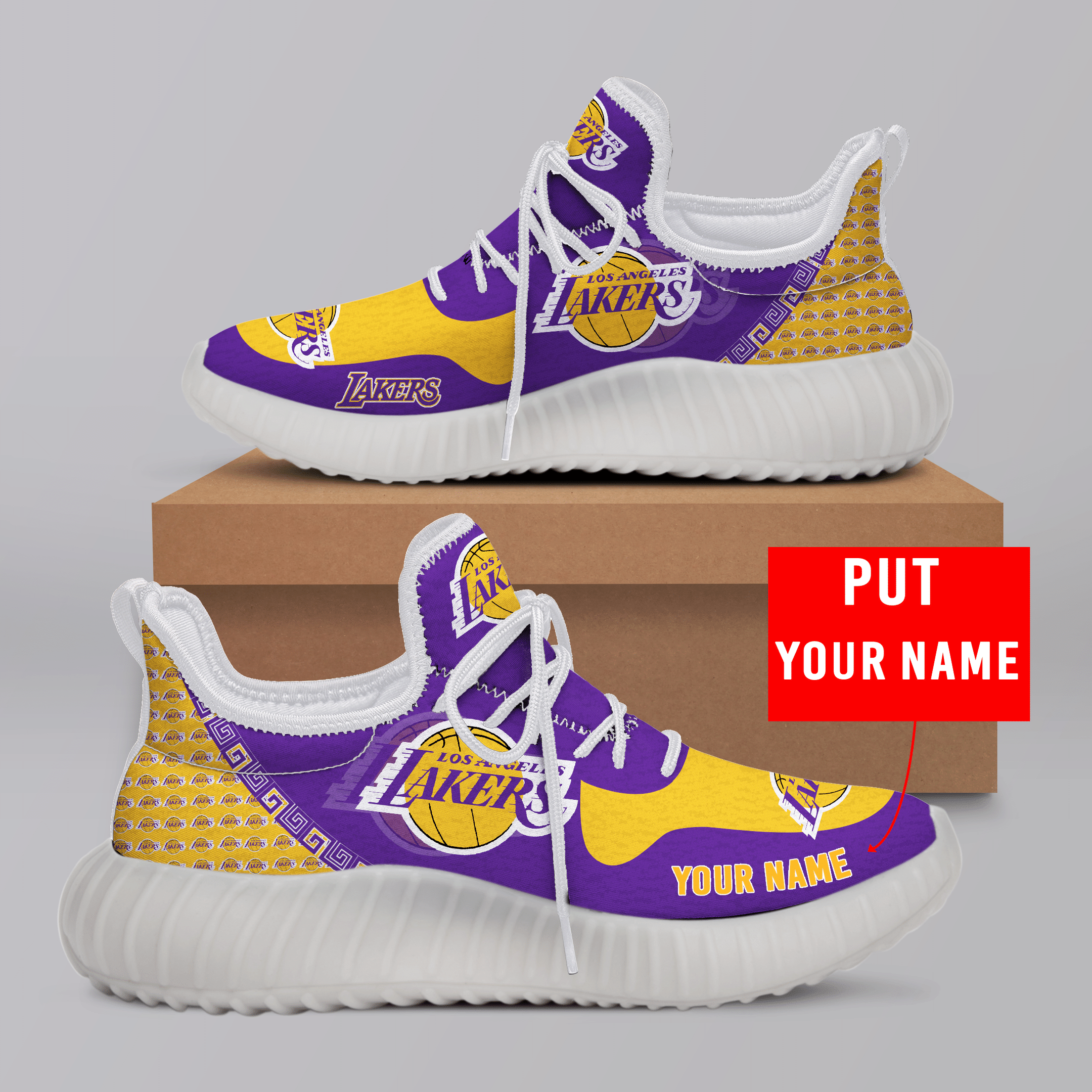 Los Angeles Lakers Custom Name JD13 Shoes - v3
