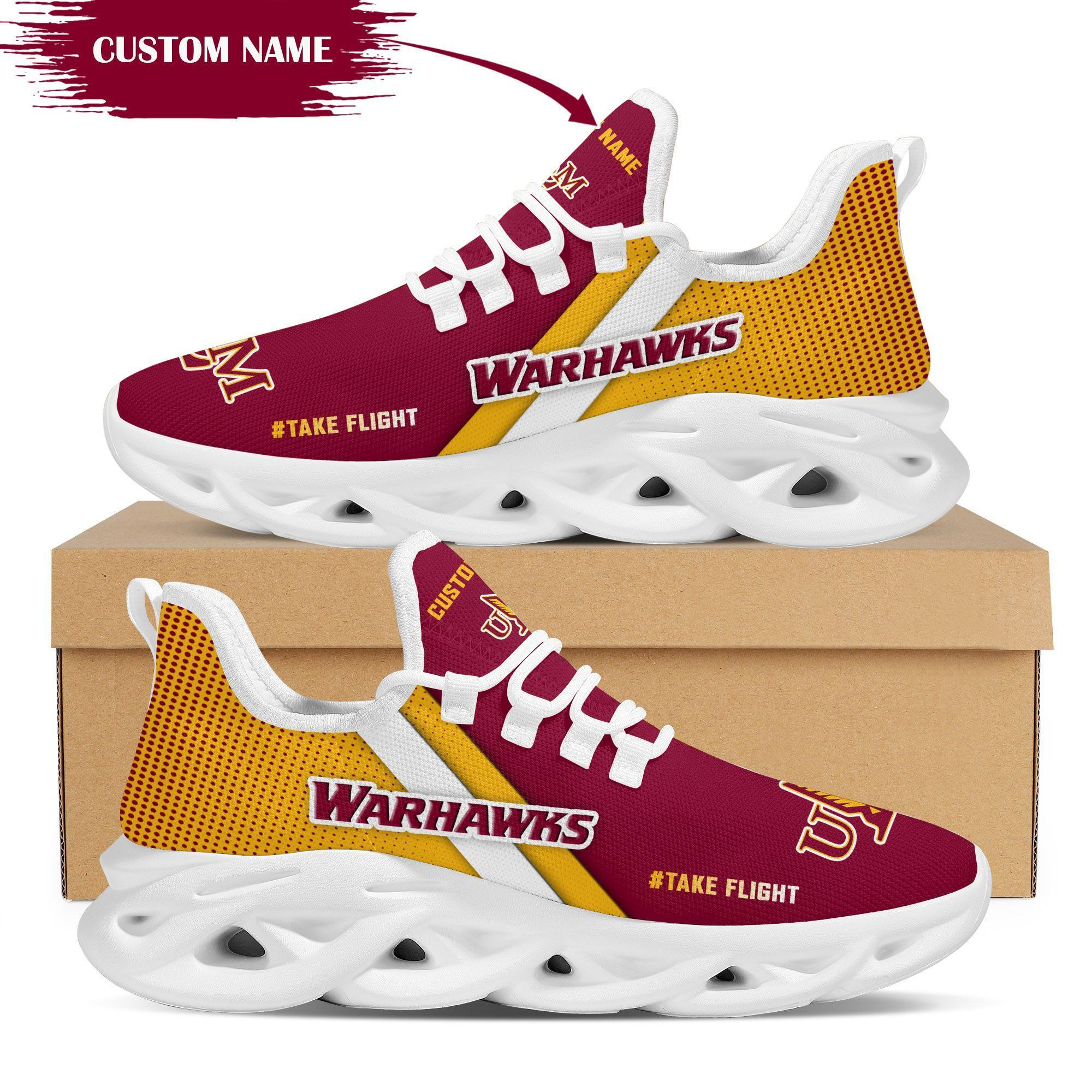 Illinois Fighting Illini Custom Personalized Max Soul Sneakers Shoes