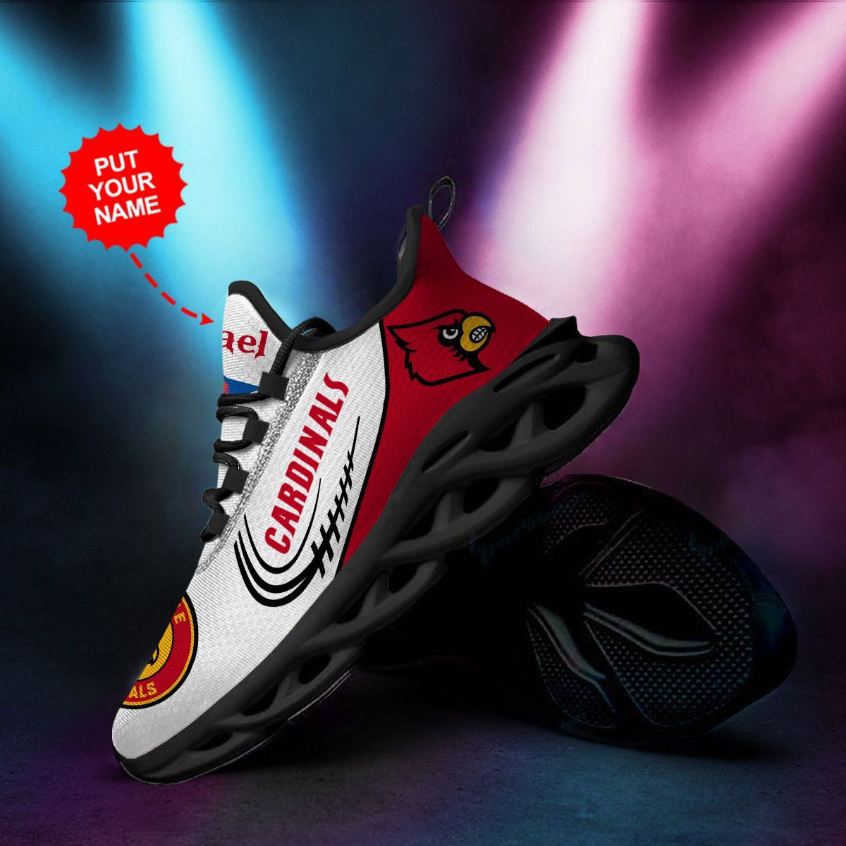 Ball State Cardinals Custom Personalized Max Soul Sneakers Shoes