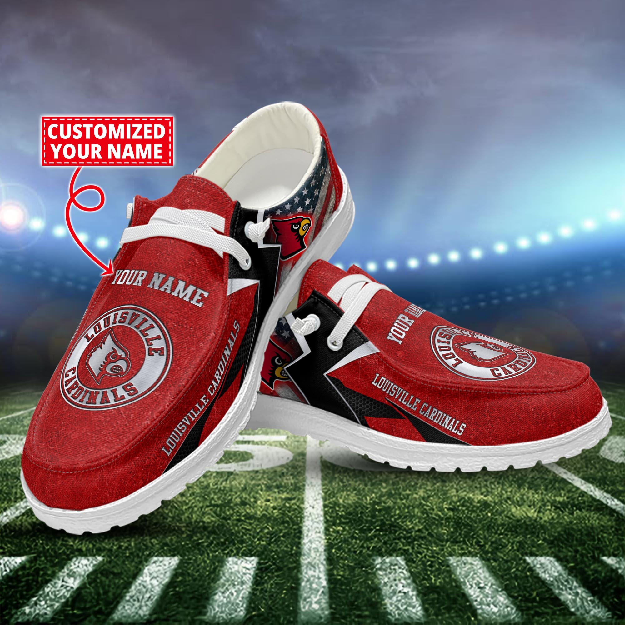 Baylor Bears Personalized Hey Dude Sports Shoes - Custom Name Design