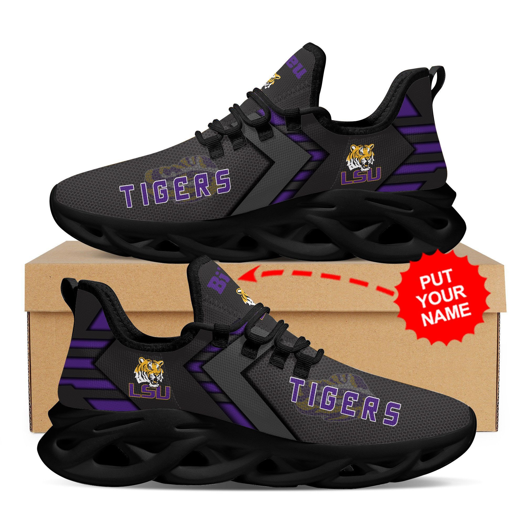Ohio State Buckeyes Custom Personalized Max Soul Sneakers Shoes Ohio State University