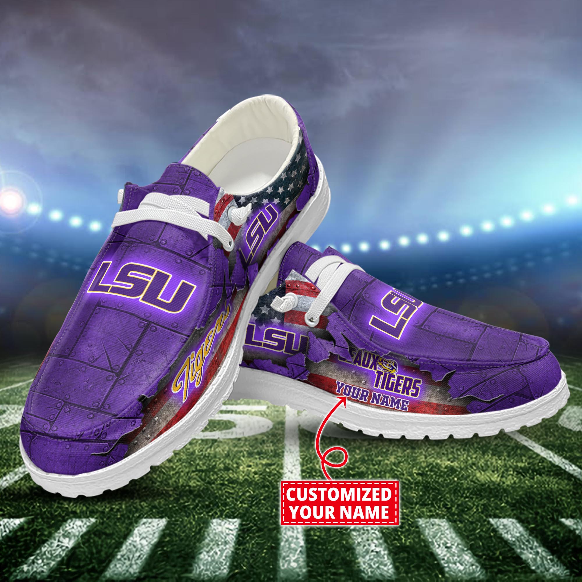 Clemson Tigers Personalized Hey Dude Sports Shoes - Custom Name Design
