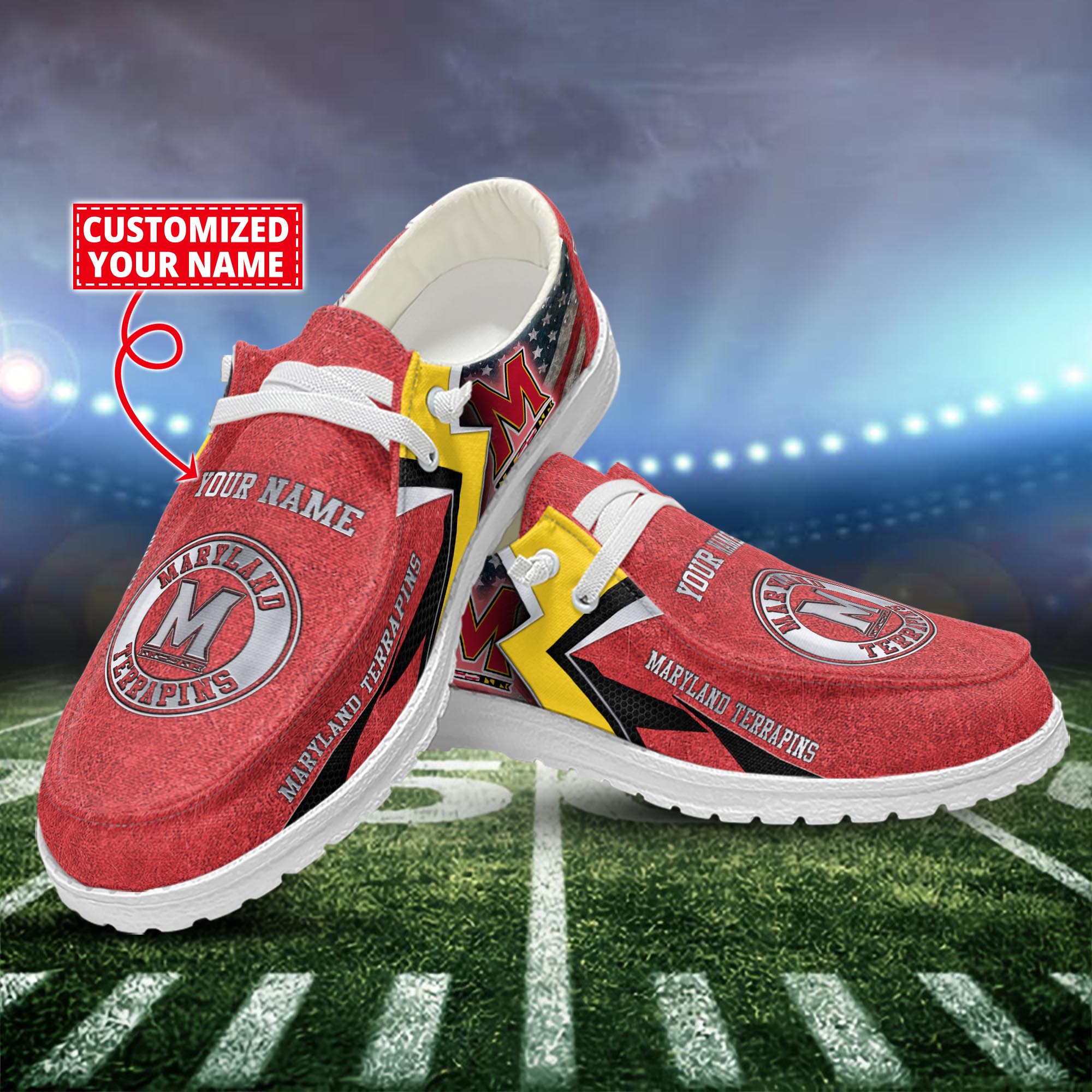 Utah State Aggies Personalized Hey Dude Sports Shoes - Custom Name Design