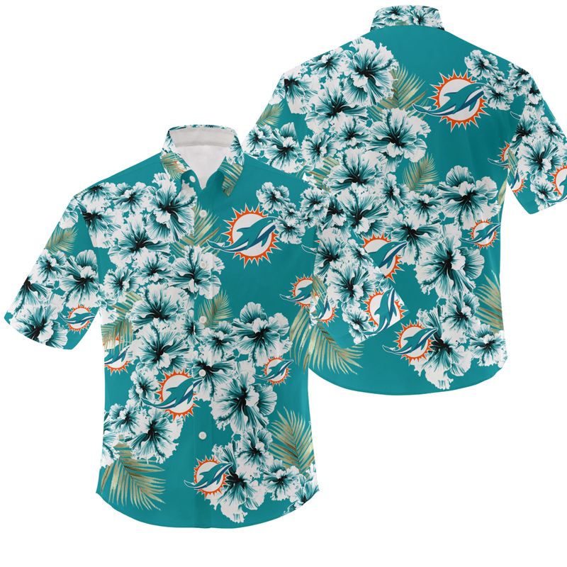 Miami Dolphins Hawaiian 3D Shirt Leaf