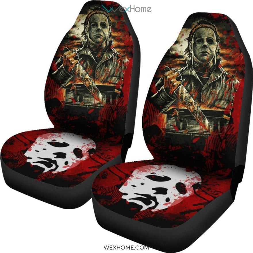 Yellow Sugar Skull Pet Car Seat Cover