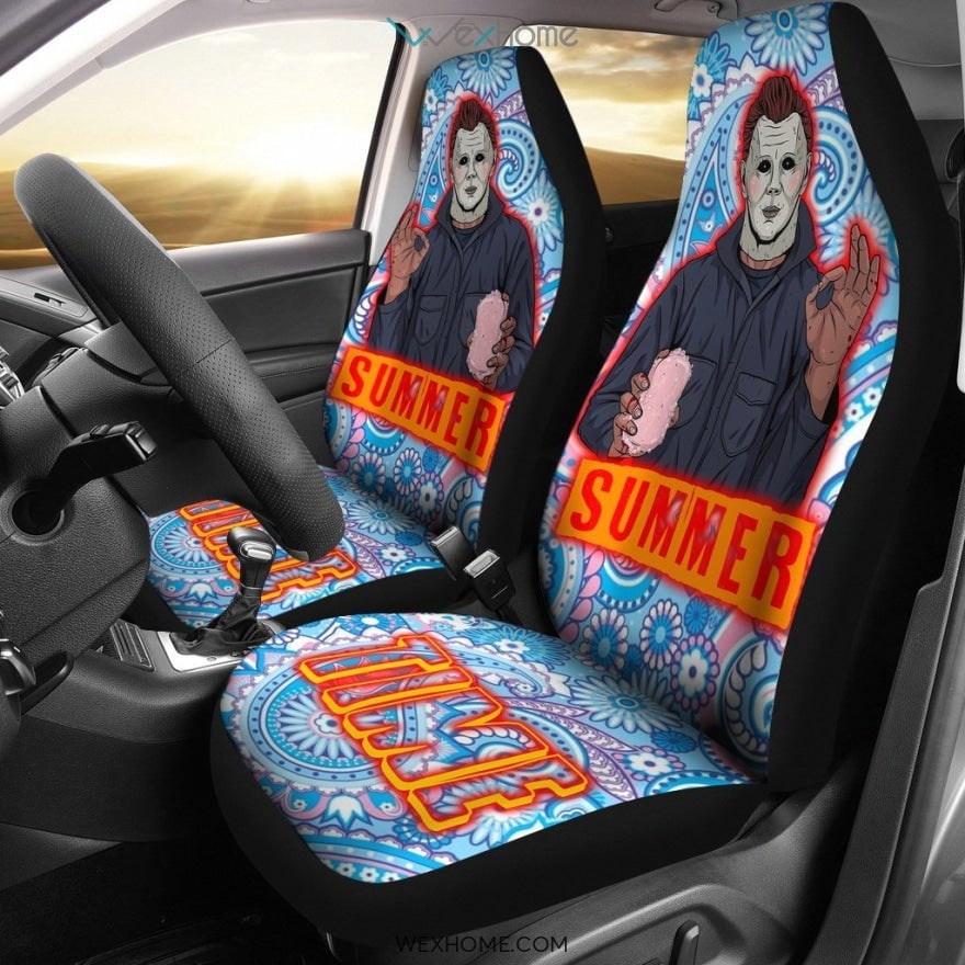 Joker Dancing Vintage Spiral Background Seat Covers