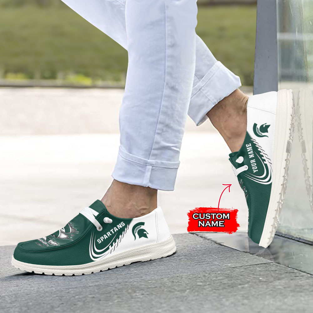 Georgia Bulldogs Personalized Hey Dude Sports Shoes - Custom Name Design