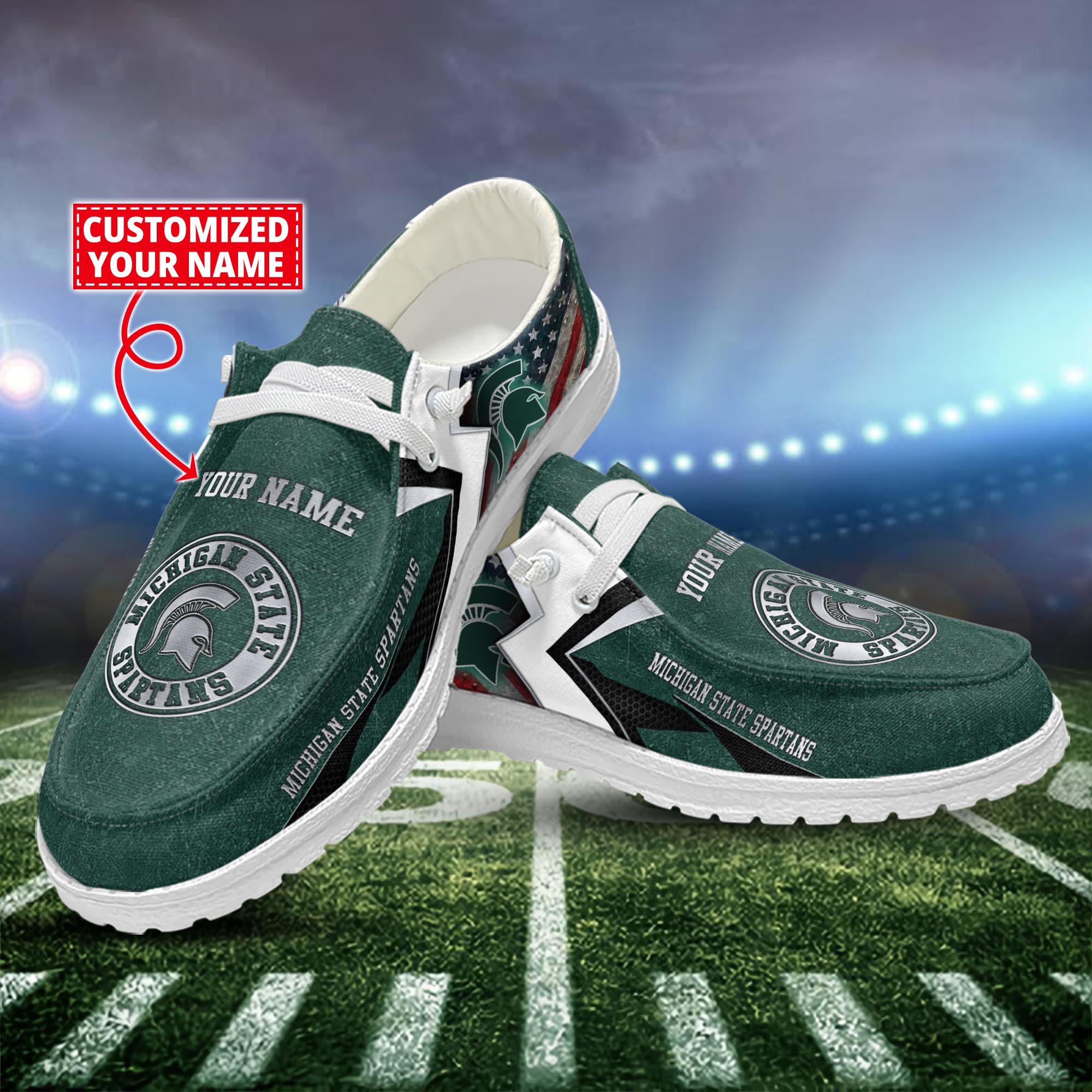 Auburn Tigers Personalized Hey Dude Sports Shoes - Custom Name Design
