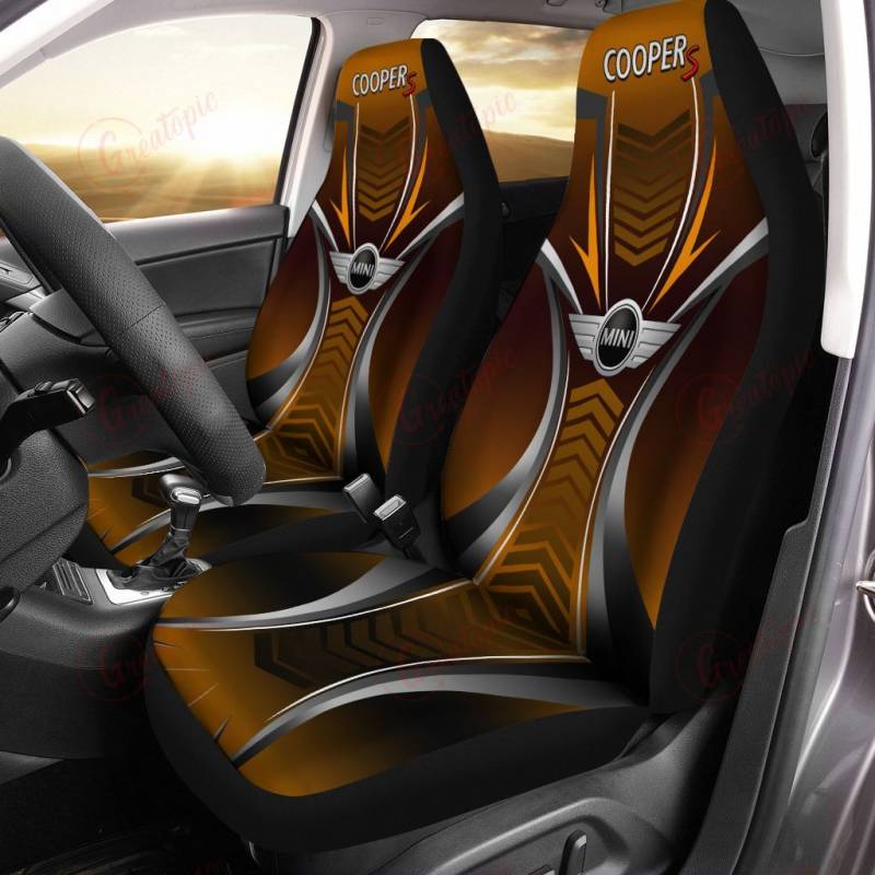 Mini Cooper DVT Car Seat Cover (Set of 2) Ver 1 (Blue)