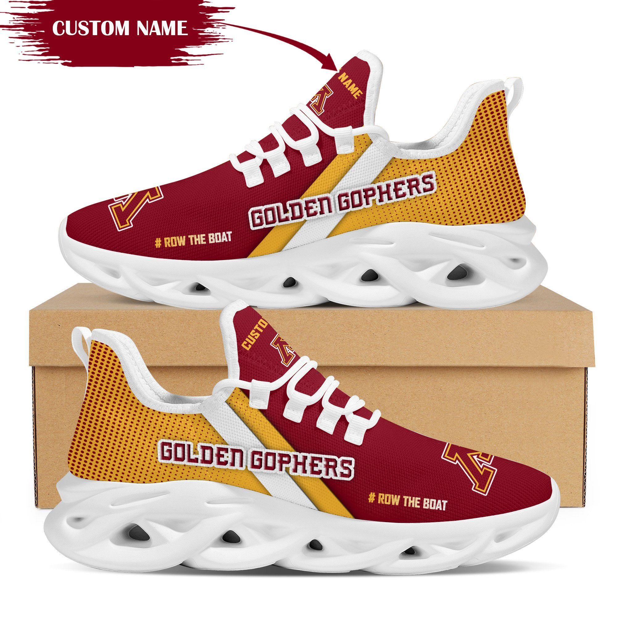 Arkansas Razorbacks Custom Personalized Max Soul Sneakers Shoes