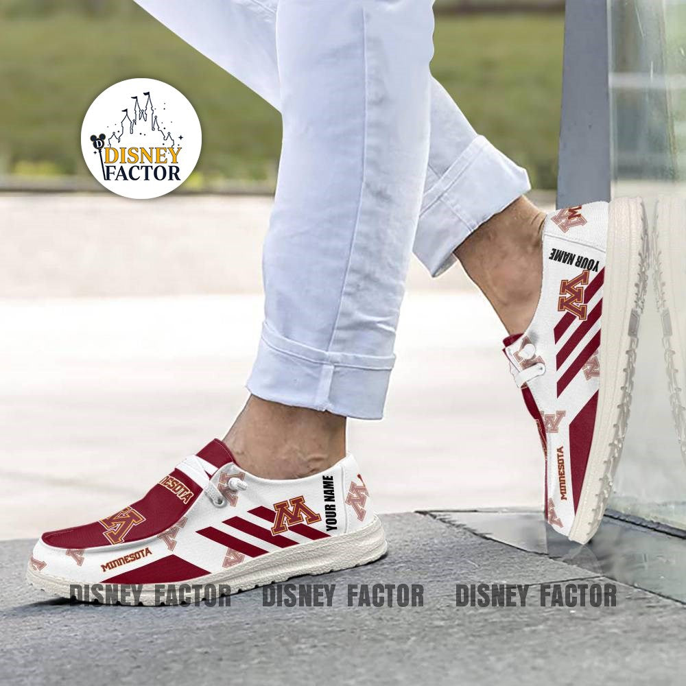 Minnesota Vikings Personalized Hey Dude Sports Shoes - Custom Name Design
