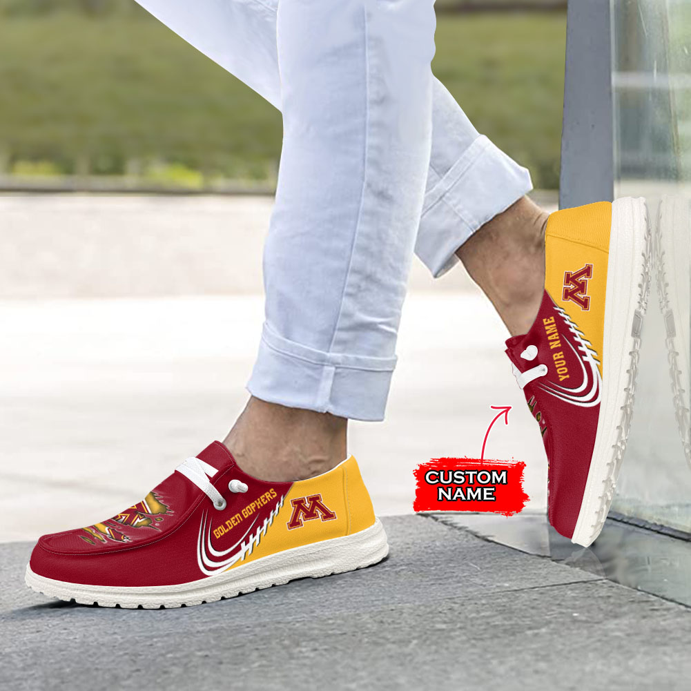Indiana Hoosiers Personalized Hey Dude Sports Shoes - Custom Name Design