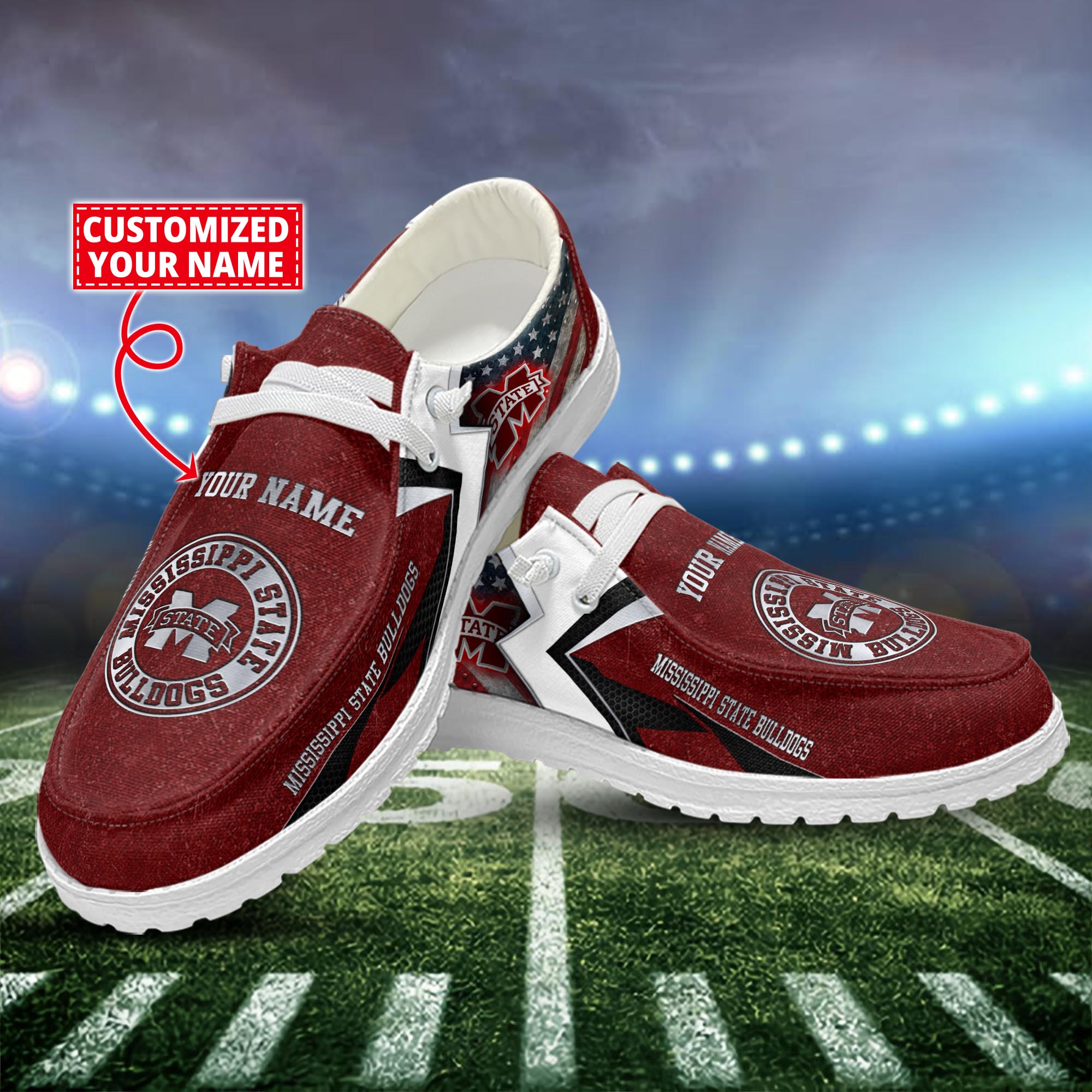 Oklahoma Sooners Personalized Hey Dude Sports Shoes - Custom Name Design