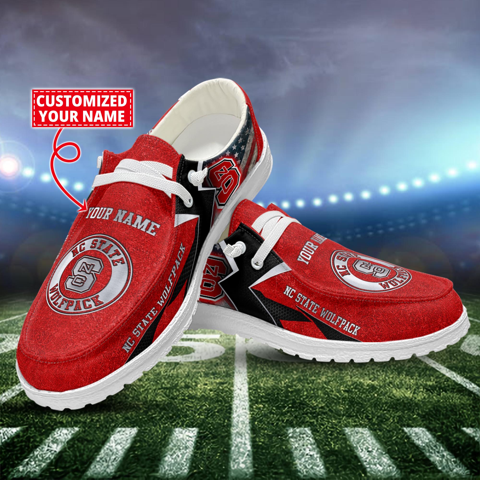 Cornell Big Red Personalized Hey Dude Sports Shoes - Custom Name Design