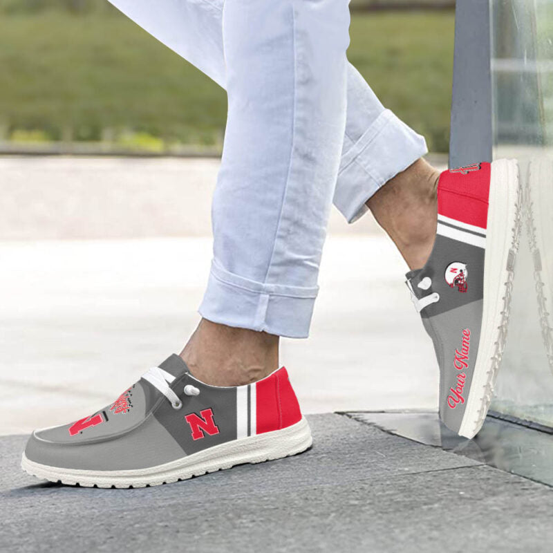 NC State Wolfpack Personalized Hey Dude Sports Shoes - Custom Name Design