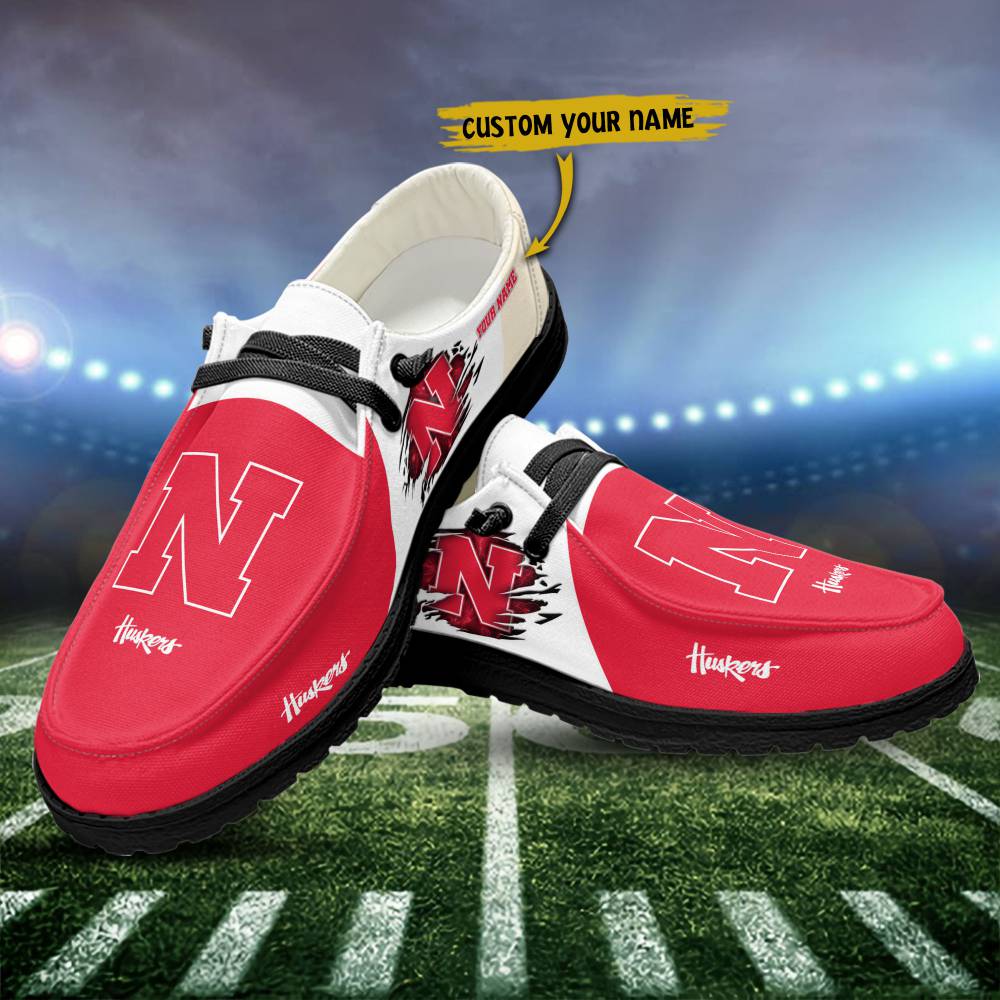 Nevada Wolf Pack Personalized Hey Dude Sports Shoes - Custom Name Design