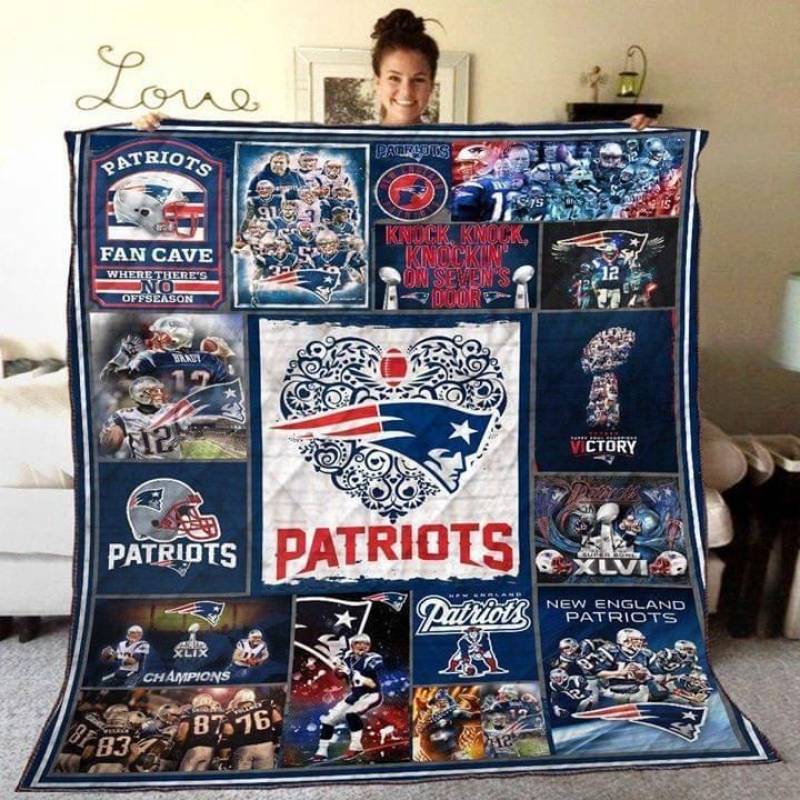 To My New England Patriots Quilt Blanket Football Fan Gift Idea MN09