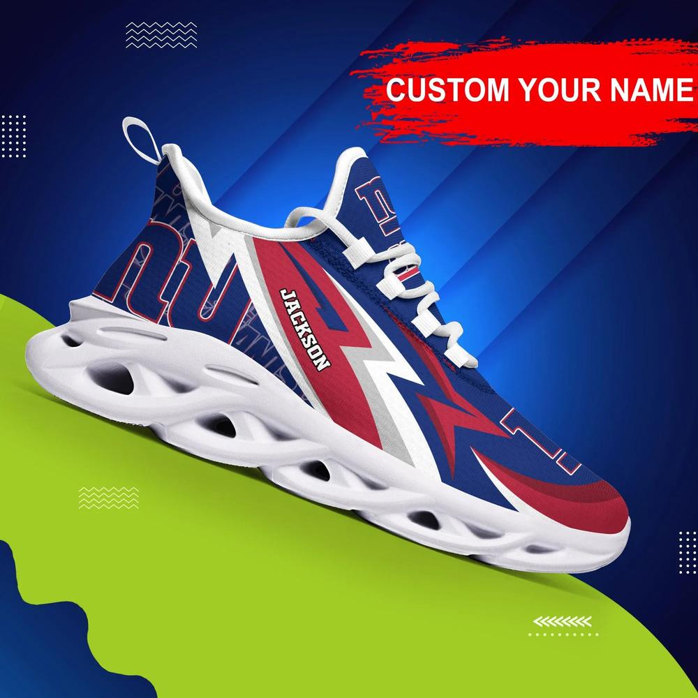 New York Giants Max Soul Shoes Custom Name Sneakers 