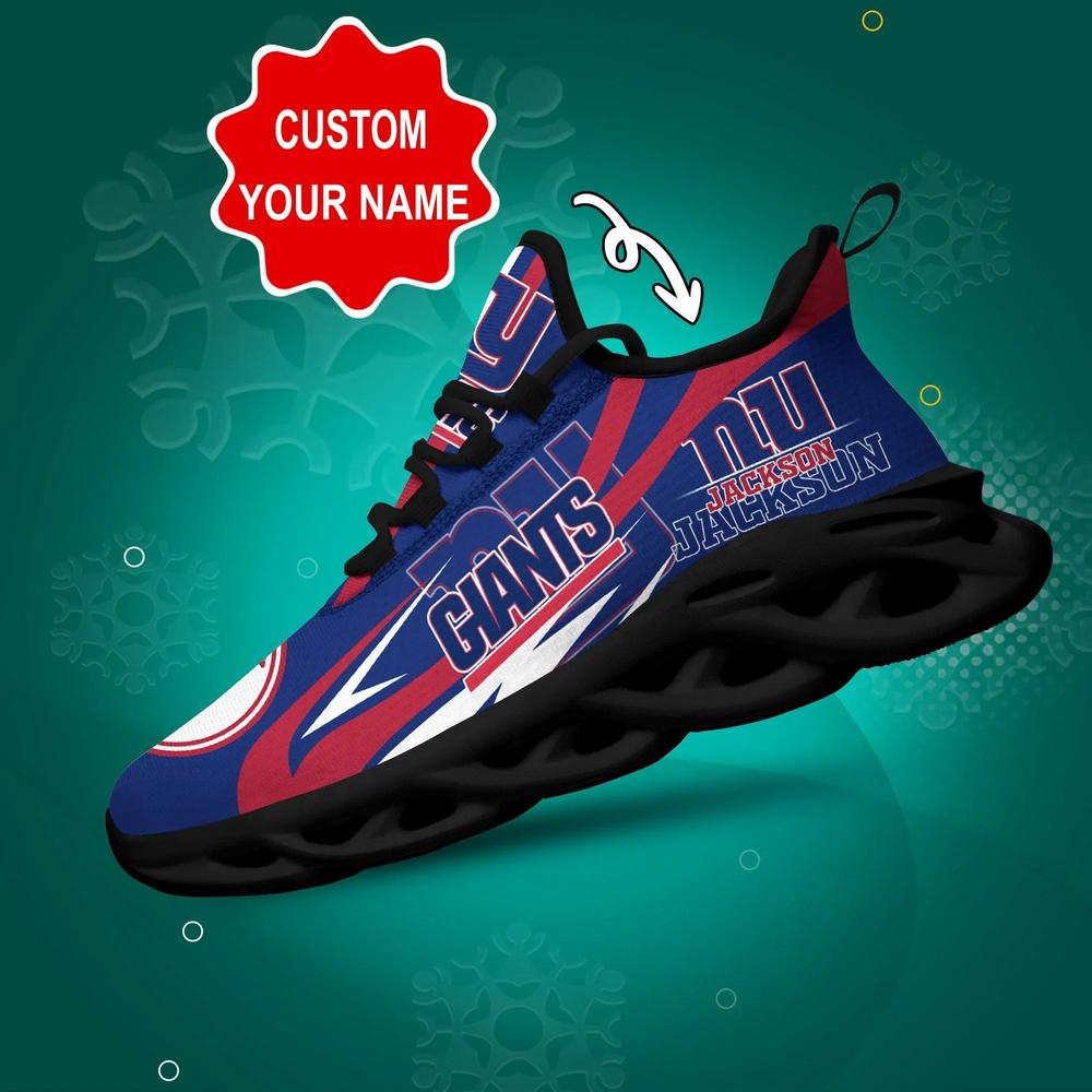 New York Giants Max Soul Shoes Custom Name Sneakers 