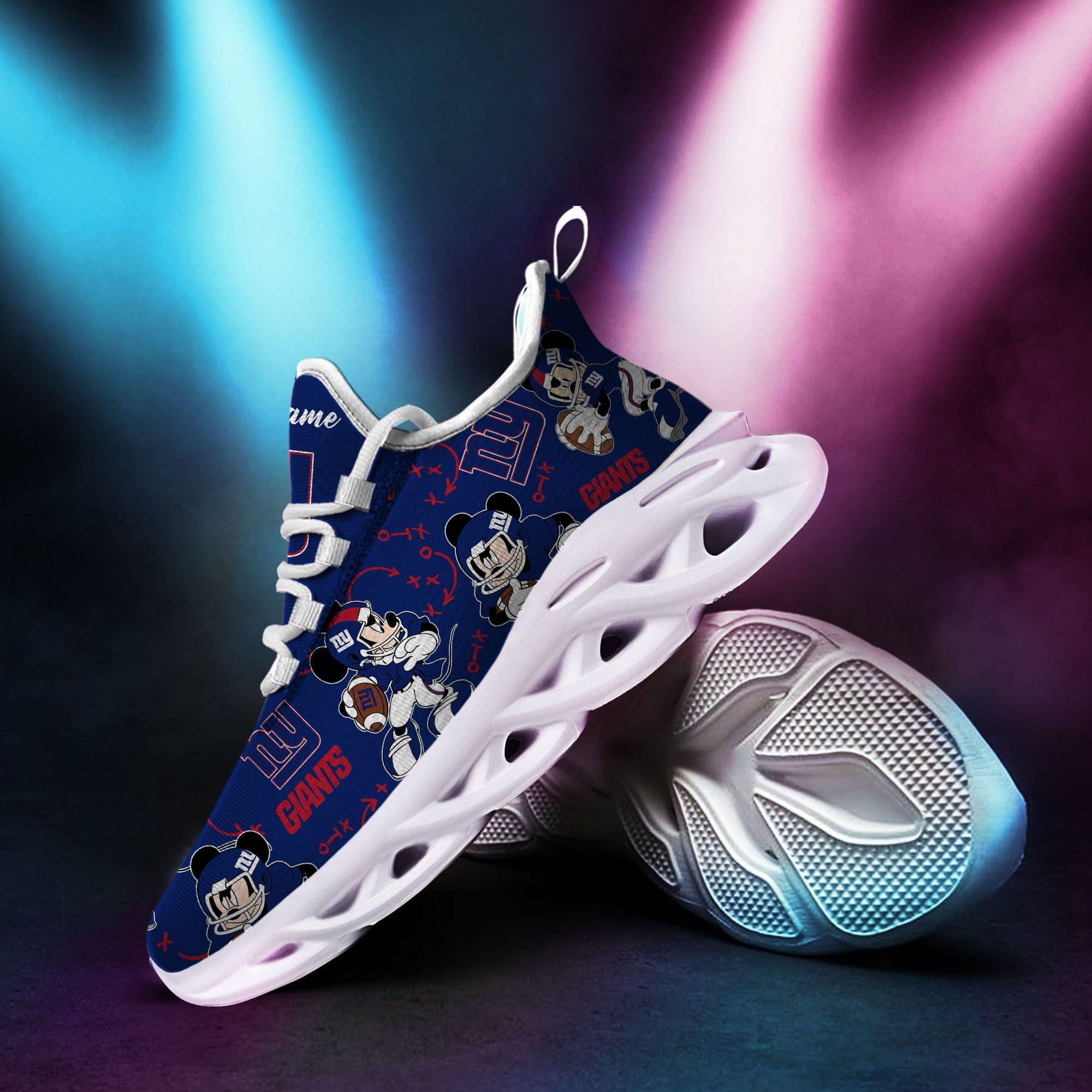 New York Giants Mickey Custom Personalized Max Soul Sneakers Shoes 