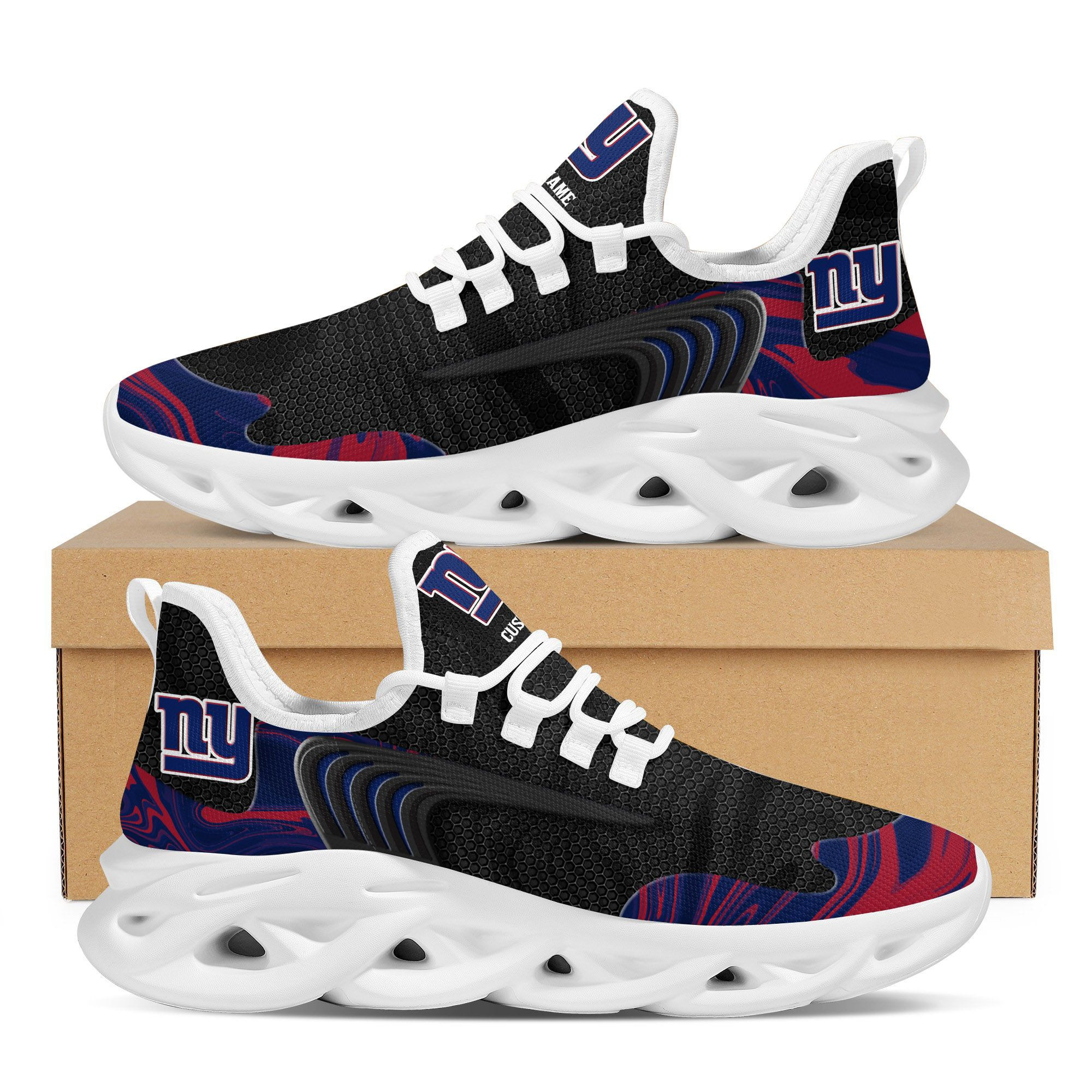 New York Giants Team Custom Personalized With Name Max Soul Sneakers Shoes 