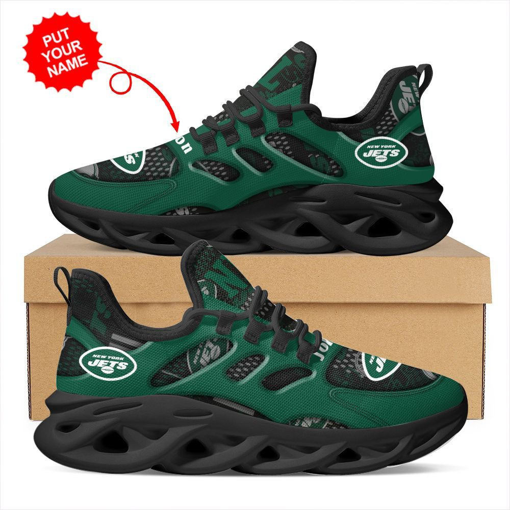 New York Jets Custom Name Personalized Max Soul Sneakers Shoes 