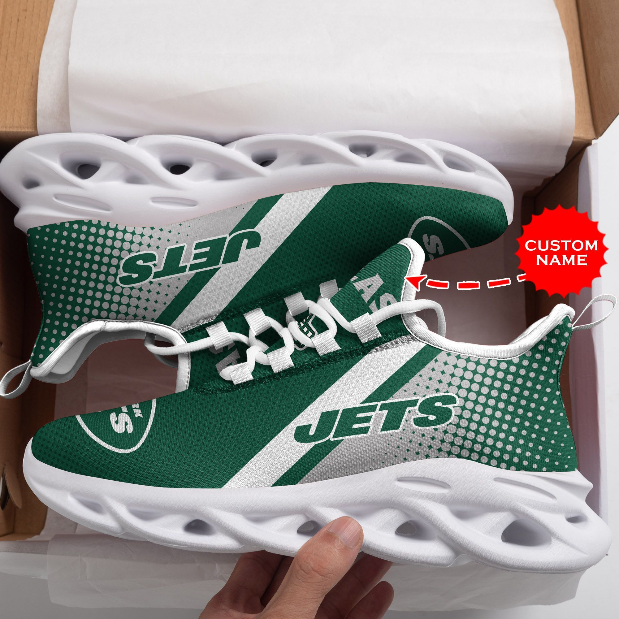 New York Jets Custom Personalized Max Soul Sneakers Shoes 