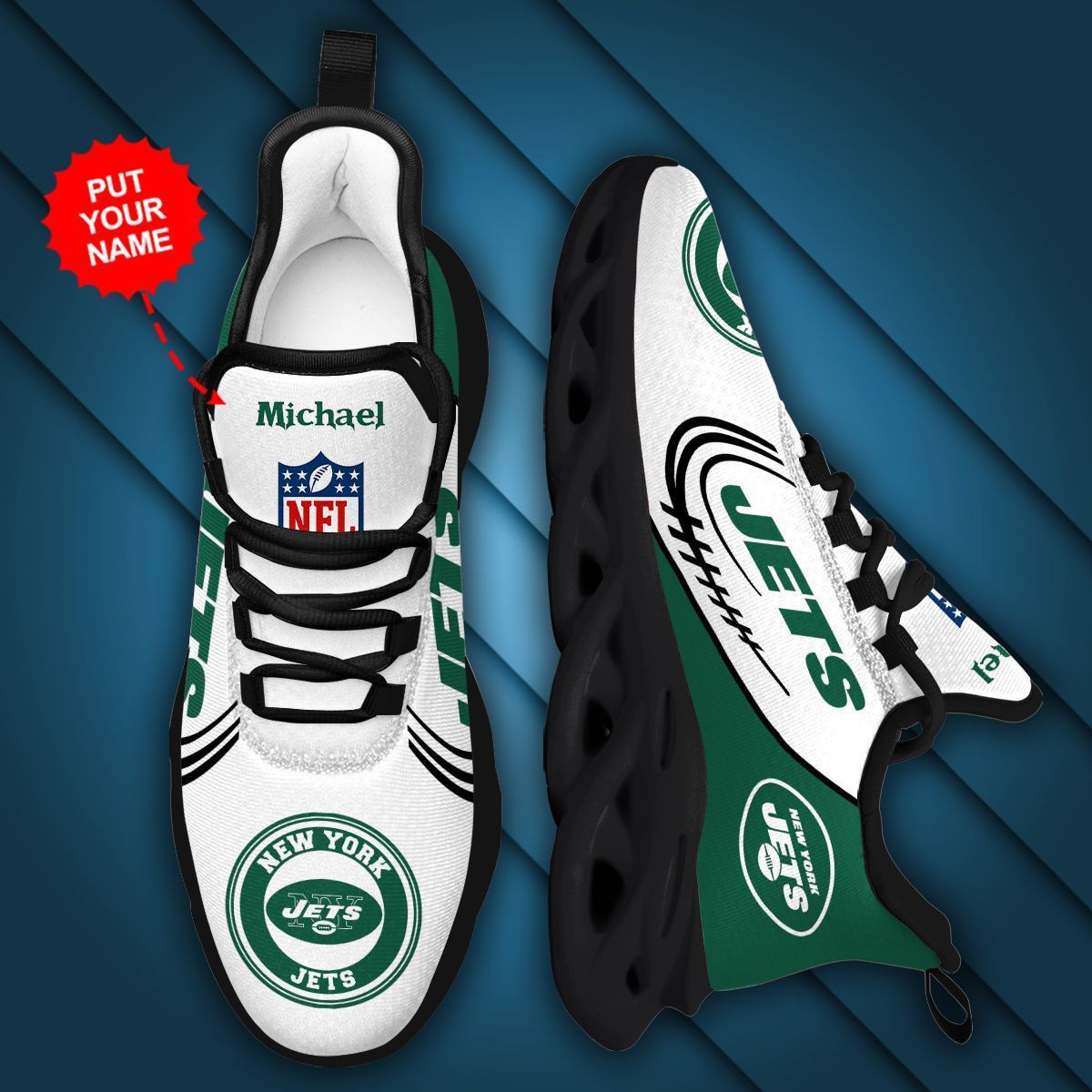 New York Jets Custom Personalized Max Soul Sneakers Shoes 