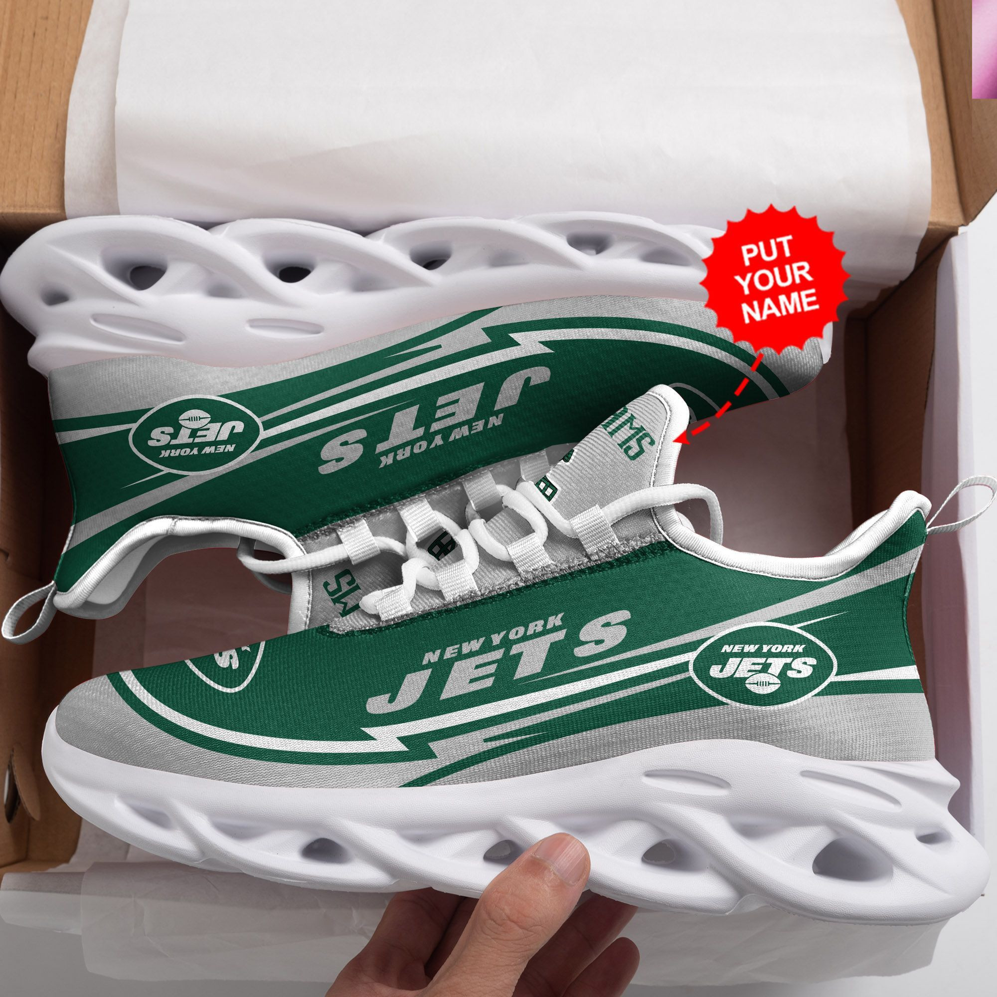 New York Jets Custom Personalized Max Soul Sneakers Shoes 
