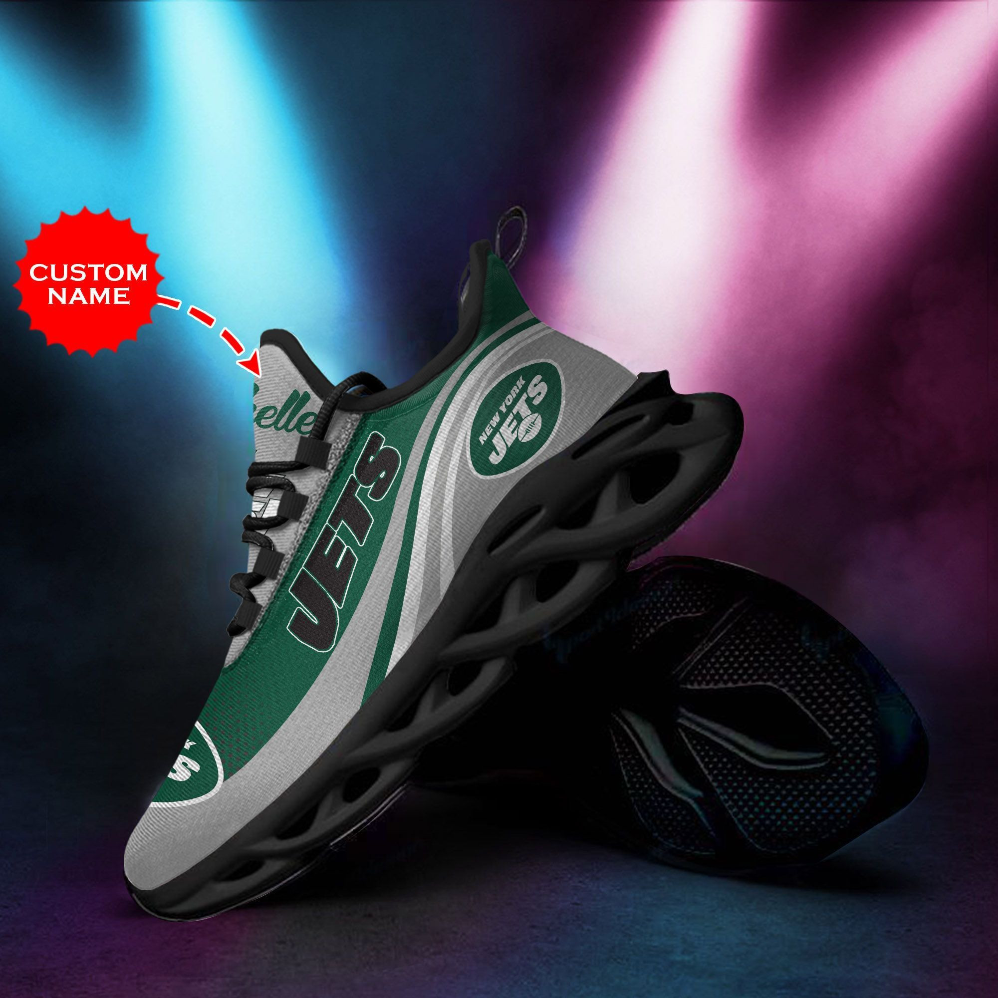 New York Jets Custom Personalized Max Soul Sneakers Shoes 