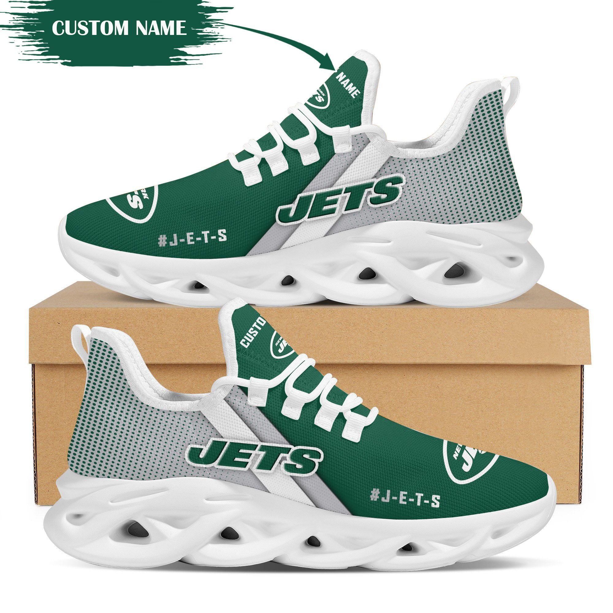 New York Jets Custom Personalized Max Soul Sneakers Shoes 