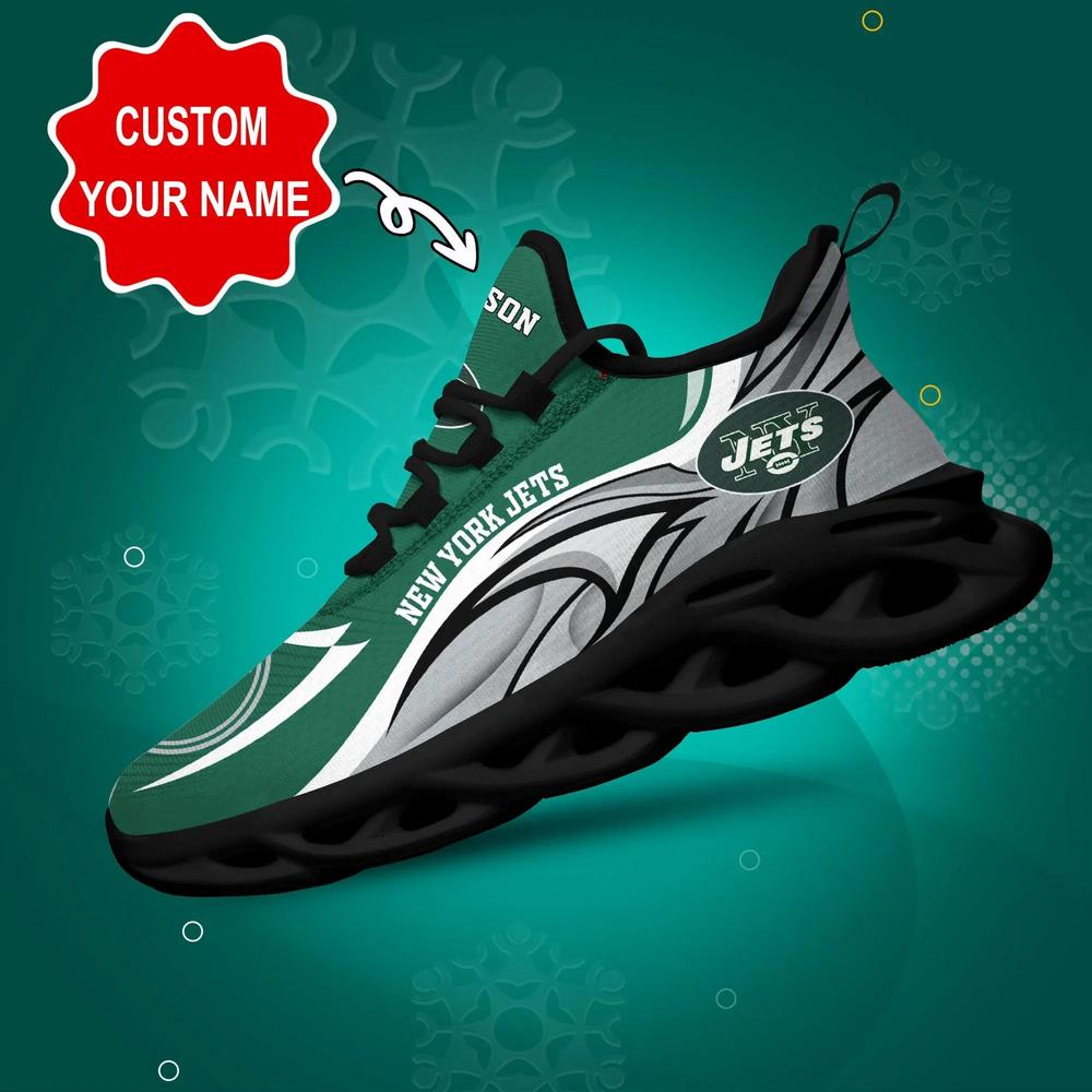 New York Jets Max Soul Shoes Custom Name Sneakers 