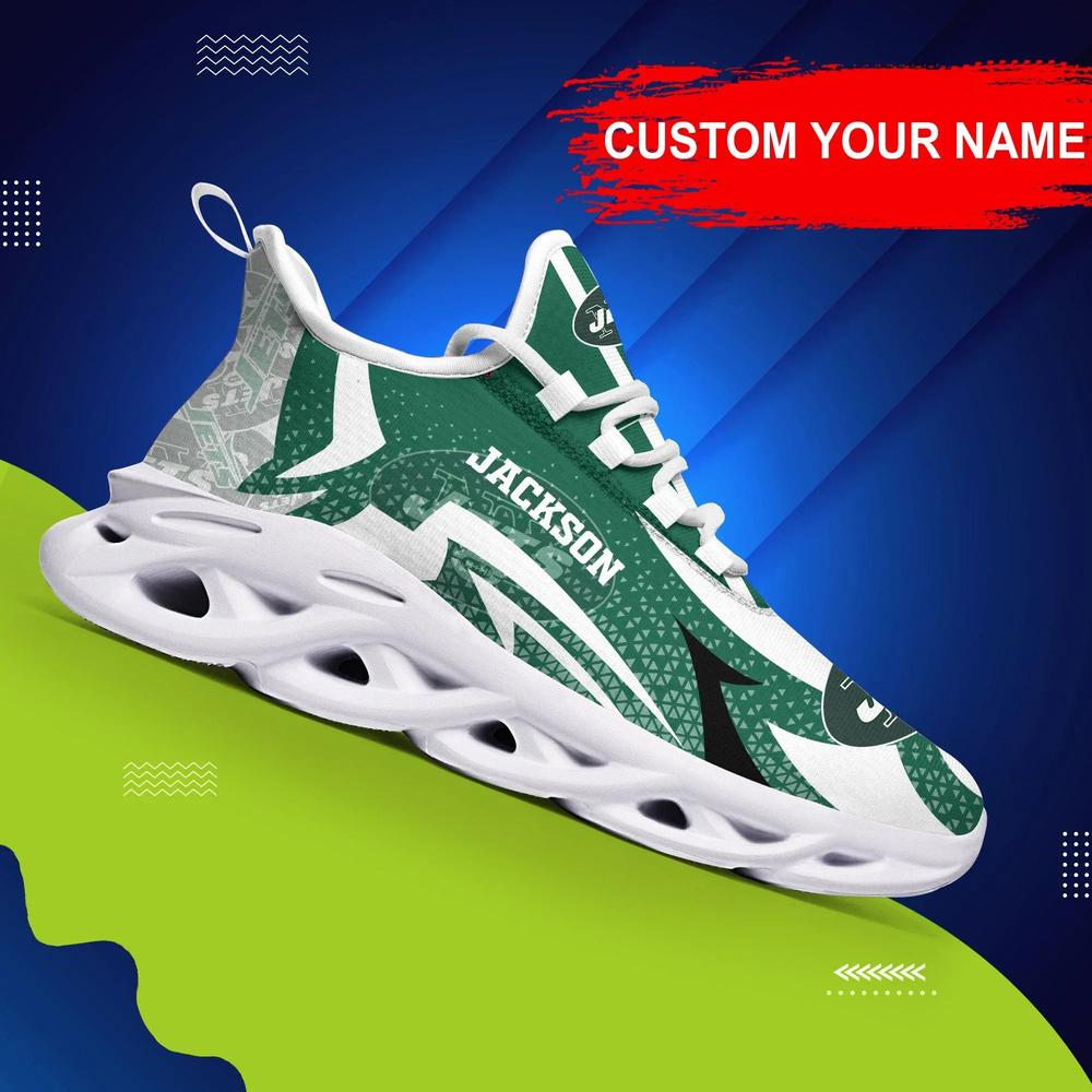 New York Jets Max Soul Shoes Custom Name Sneakers 