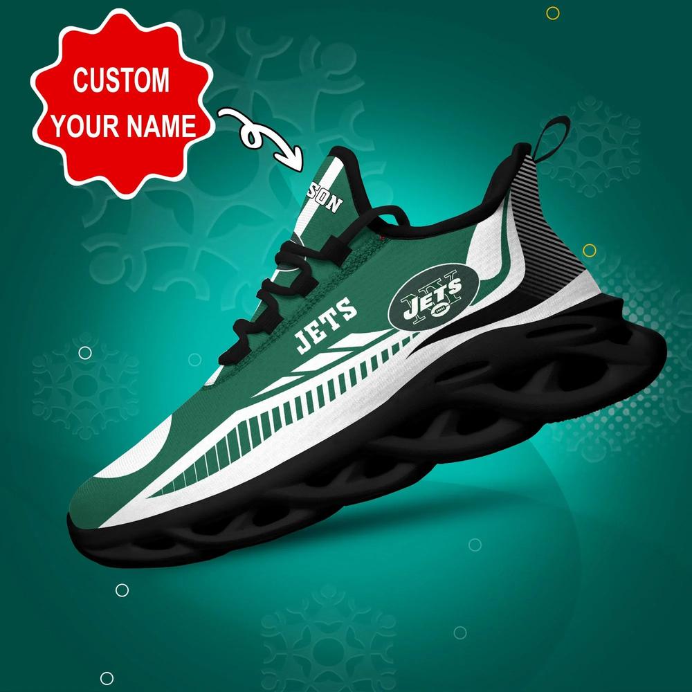 New York Jets Max Soul Shoes Custom Name Sneakers 