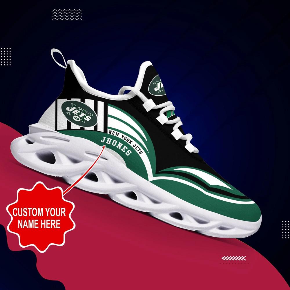 New York Jets Max Soul Shoes Custom Name Sneakers 