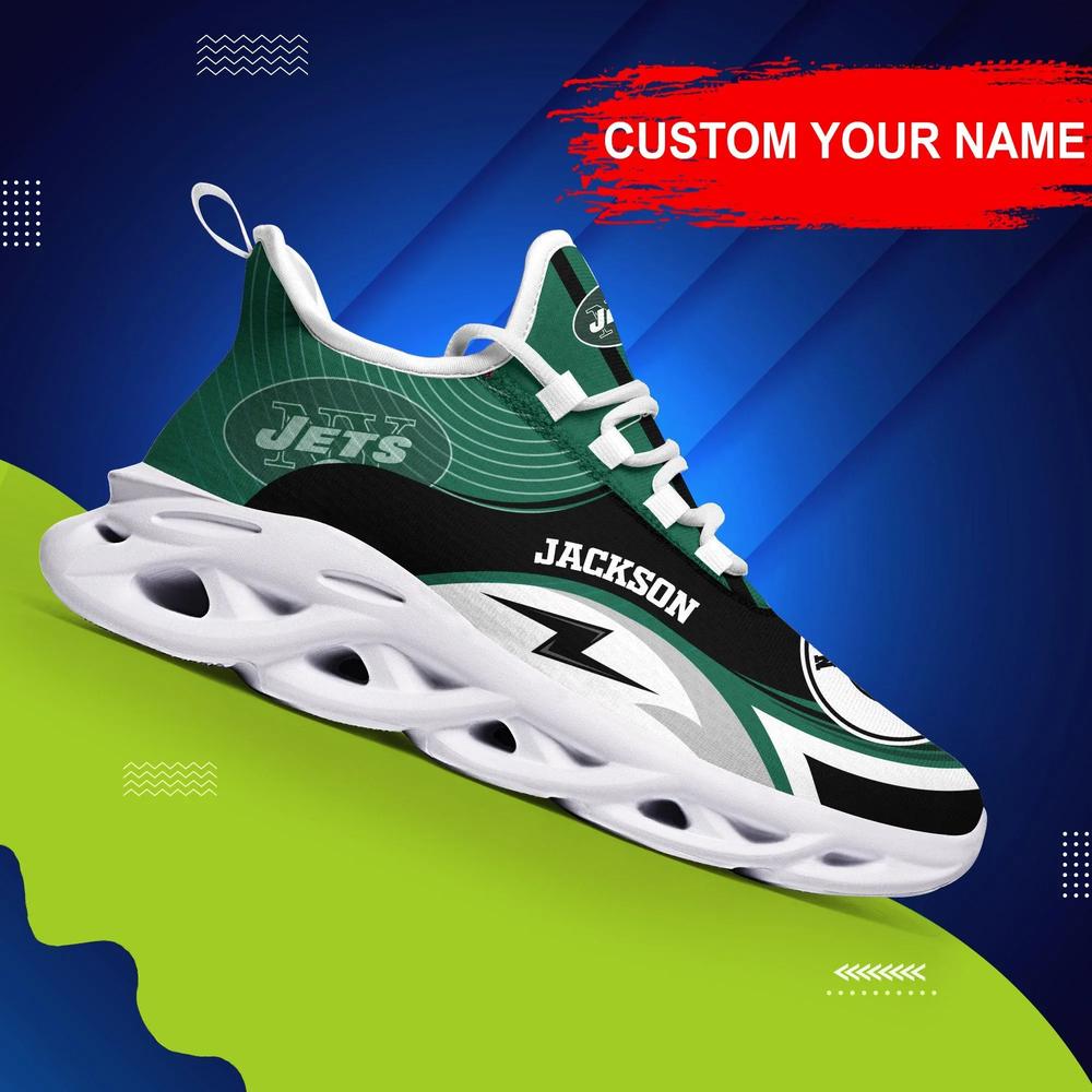 New York Jets Max Soul Shoes Custom Name Sneakers 