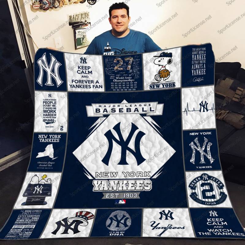 New York Yankees Quilt Blanket ver 17