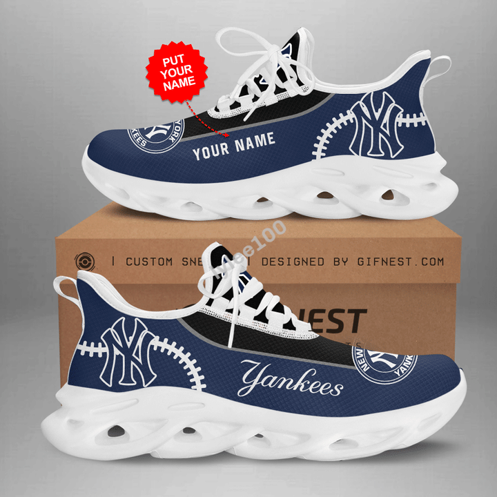 New England Patriots Custom Name Personalized Max Soul Sneakers Running Sports Shoes For Men Women