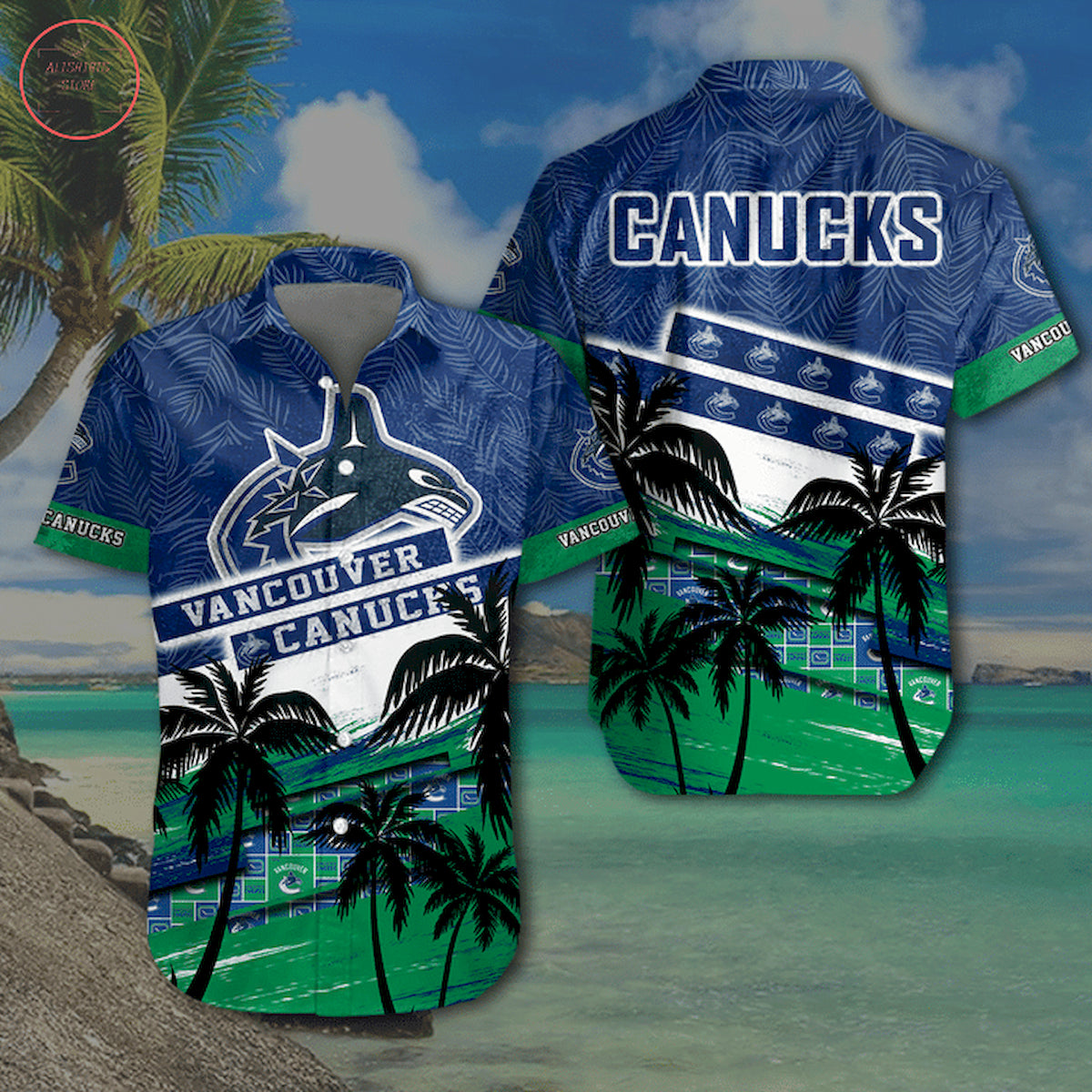 Houston Texans Palm Hawaiian Shirt