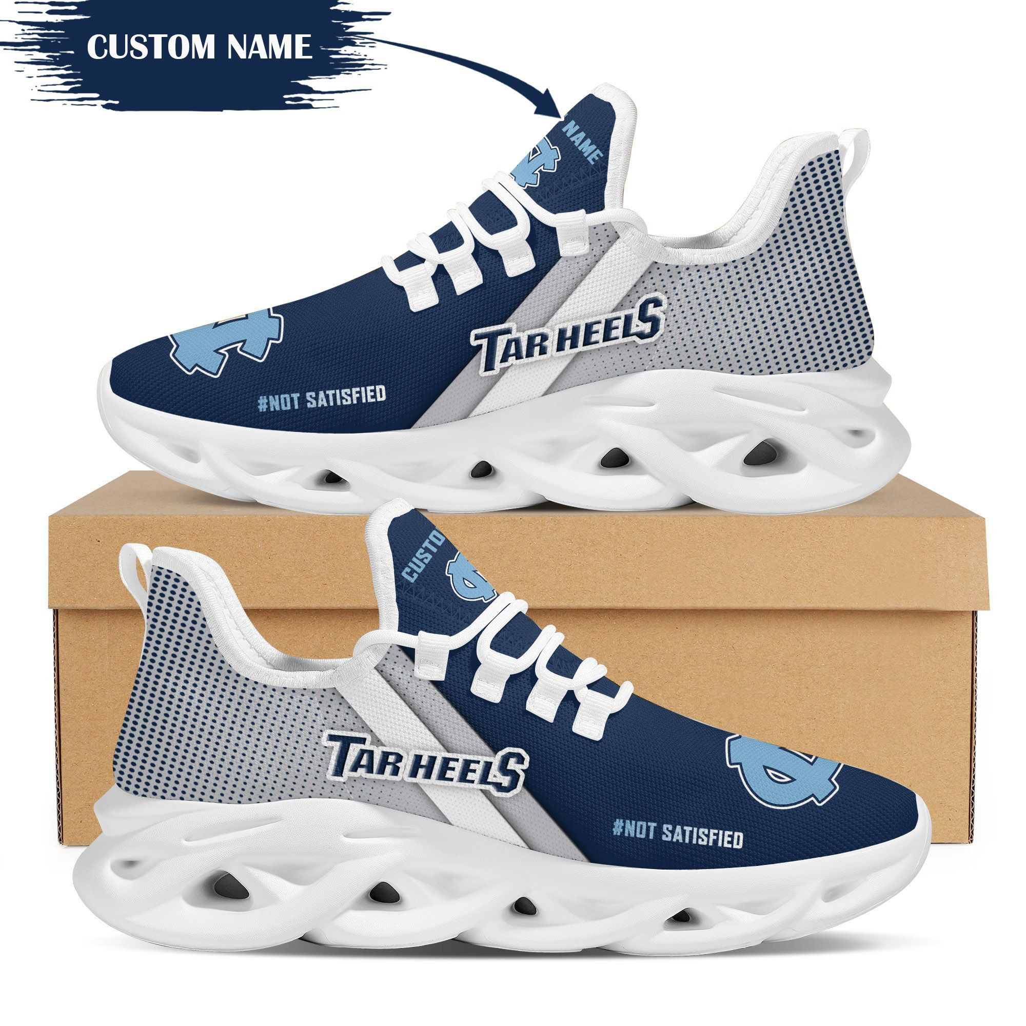 Texas Longhorns Custom Name Personalized Max Soul Sneakers Shoes