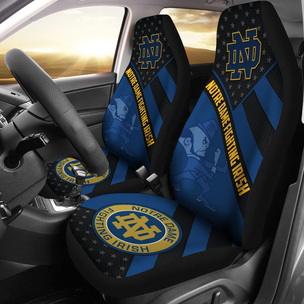 New Orleans Saints Car Seat Covers American Flag Style Custom For Fan DRC221103-26
