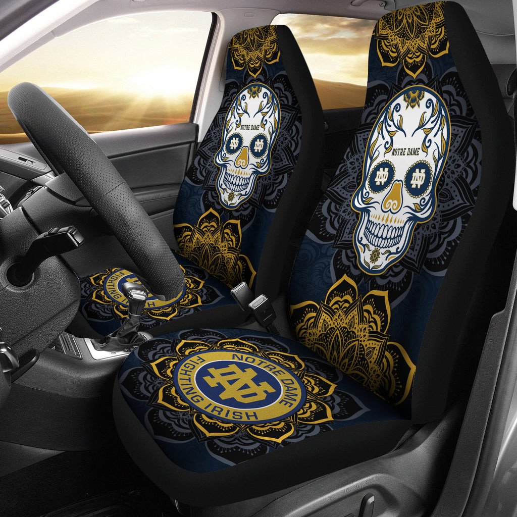 Detroit Lions Car Seat Covers Skull Mandala Ph221109-11