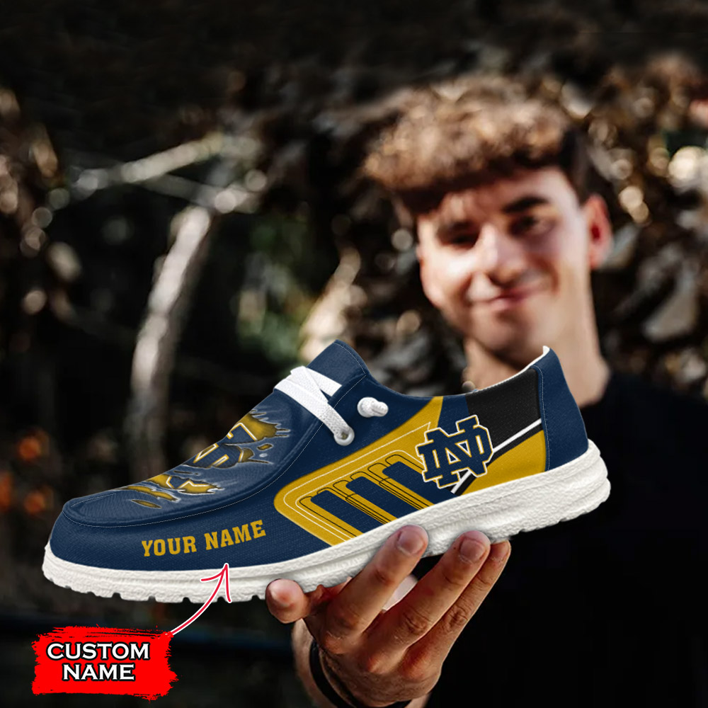Michigan Wolverines Personalized Hey Dude Sports Shoes - Custom Name Design