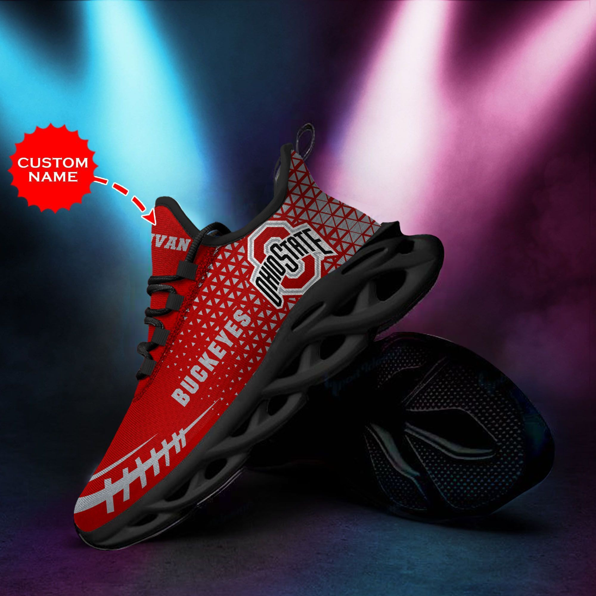 Kansas City Chiefs Custom Name Personalized Max Soul Sneakers Shoes